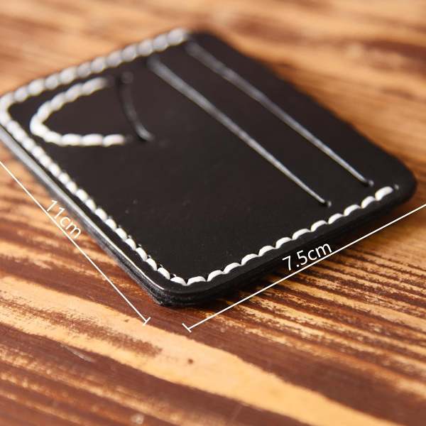 Handmade Mens Cool billfold Leather Wallet Men Small Card Slim Wallets for Men
