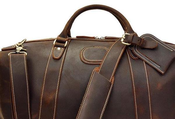 Cool Vintage Leather Mens Duffle Bags Weekender Bags Overnight Bag Travel Bag