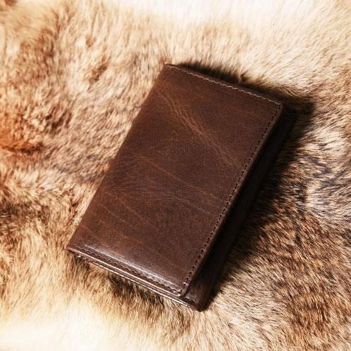 Handmade Leather Mens Cool Slim Leather Wallet Men Small Wallets Bifold for Men