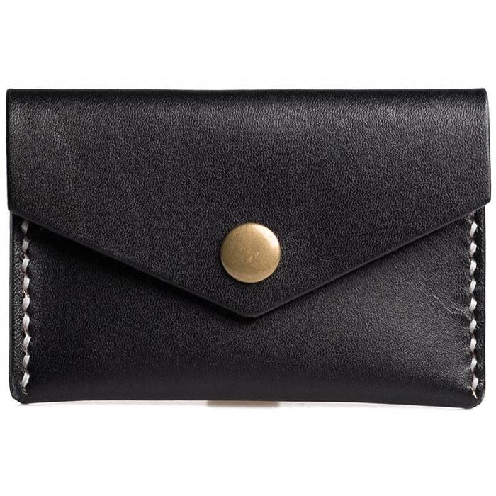 Handmade Leather Mens Cool Short Wallet Card Holder Small Card Slim Wallets for Men