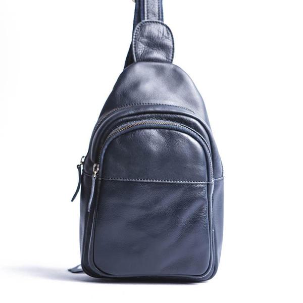 Leather Mens Cool Sling Bag Crossbody Bag Chest Bag for men