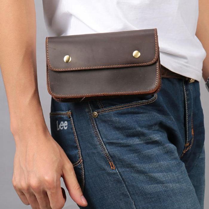 Cool Leather Cell Phone HOLSTER Belt Pouches for Men Waist Bag BELT BAG For Men
