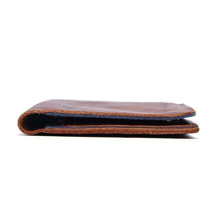 Cool Leather Long Wallet for Men Vintage Bifold Wallets Passport Travel Wallets