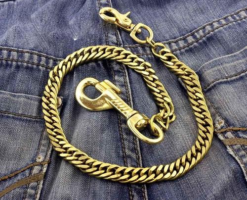 Solid Brass Wallet Chain Cool Punk Rock Biker Trucker Wallet Chain Trucker Wallet Chain for Men