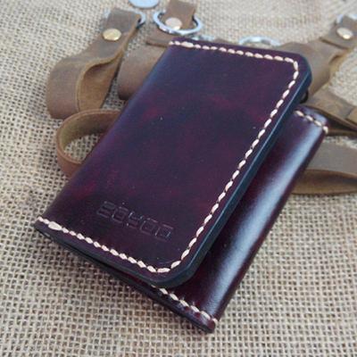 Leather Mens Front Pocket Bifold Small Wallets Card Wallet for Men