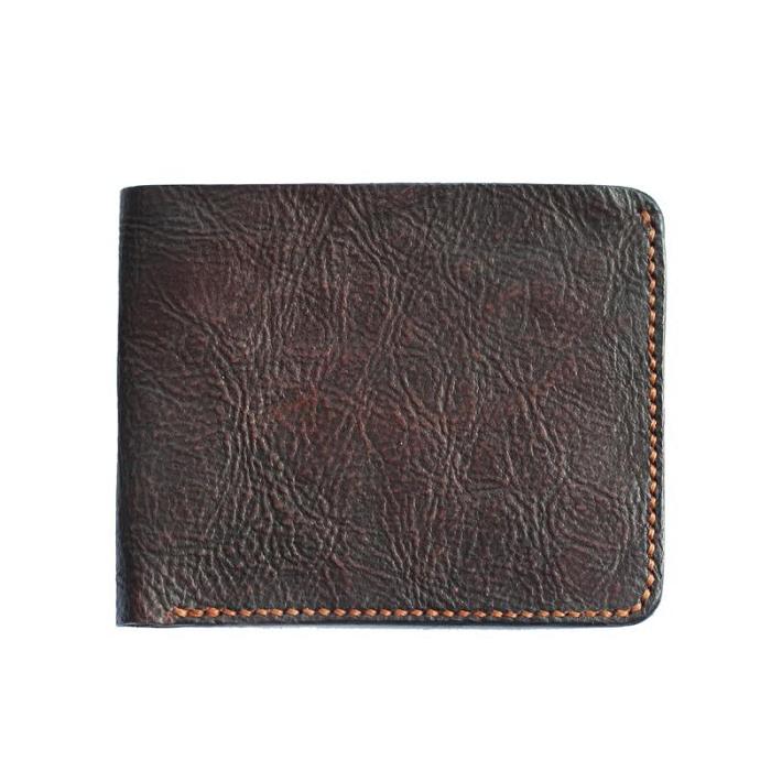 Cool Distressed Brown Leather Mens SMall Wallet billfold Wallet Bifold Front Pocket Wallet For Men