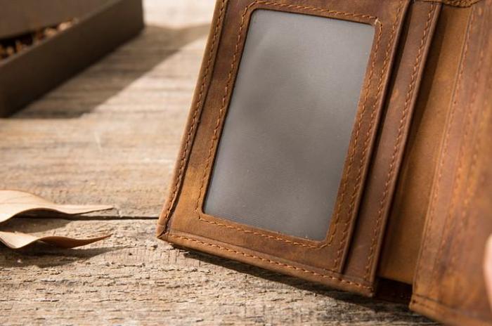 Cool Leather Vintage Mens Slim Small Wallets Zipper billfold Wallets for Men