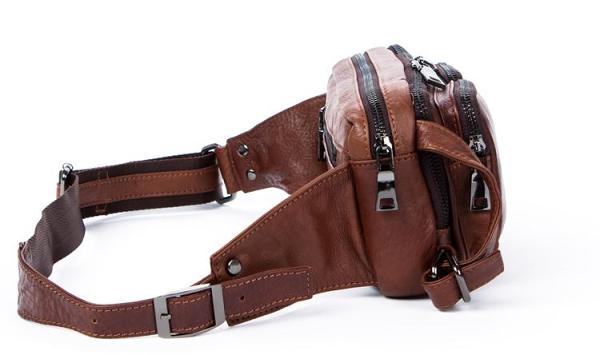 Leather Fanny Pack Mens Waist Bag Hip Pack Belt Bag Bumbag for Men
