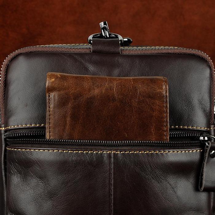 Leather Mens Cool Sling Bag Crossbody Bag Waist Bag for men