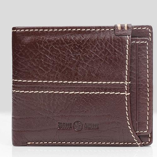 Handmade Leather Mens Cool Slim Leather Wallet Men Small Wallets Bifold for Men