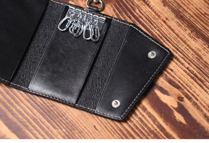 Handmade Leather Mens Cool Key Wallet Car Key Holder Car Key Case for Men