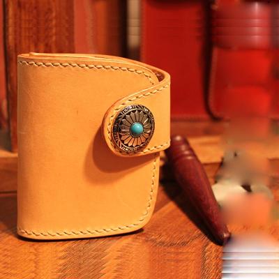 Cool Leather Small Biker Chain Wallet Mens Handmade billfold Chain Wallet Biker Wallet