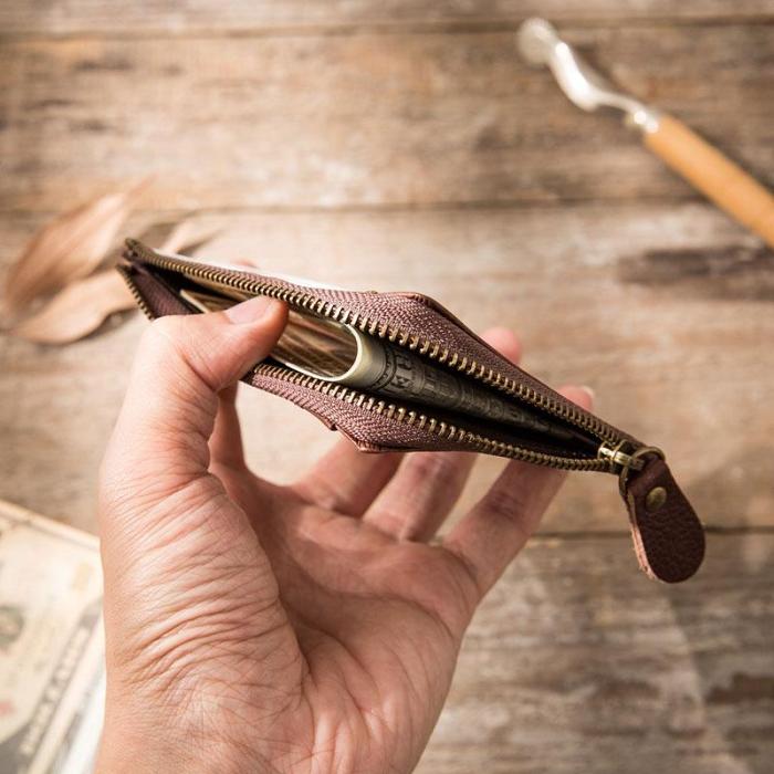 Leather Mens Slim Card Holder Front Pocket Wallets Card Wallets for Men