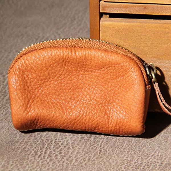 Mens Small Leather Change Wallet Pouch With Key Card Holder Car Key Case for Men