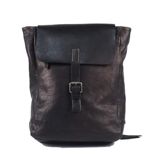 Black Brown Cool Mens Leather Backpack Travel Backpacks Leather Hiking Backpack for Men