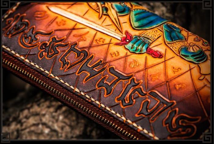 Handmade Leather Ucchusma Mens Chain Biker Wallet Cool Leather Wallet With Chain Wallets for Men