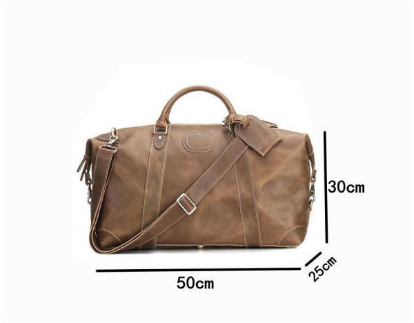 Cool Leather Mens Large Weekender Bag Vintage Travel Bag Duffle Bags