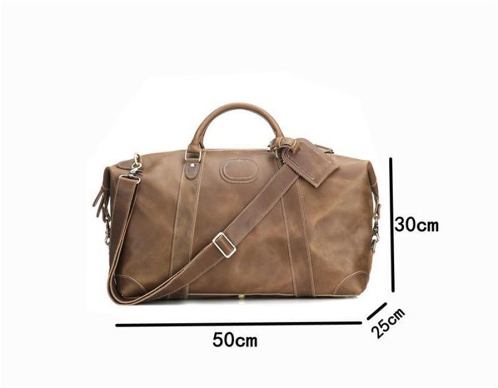 Cool Leather Mens Large Weekender Bag Vintage Travel Bag Duffle Bags