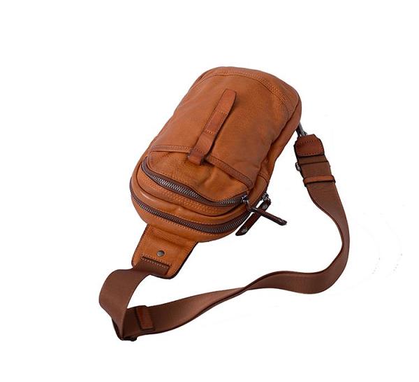 Leather Mens Cool Sling Bag Crossbody Bag Chest Bag for men