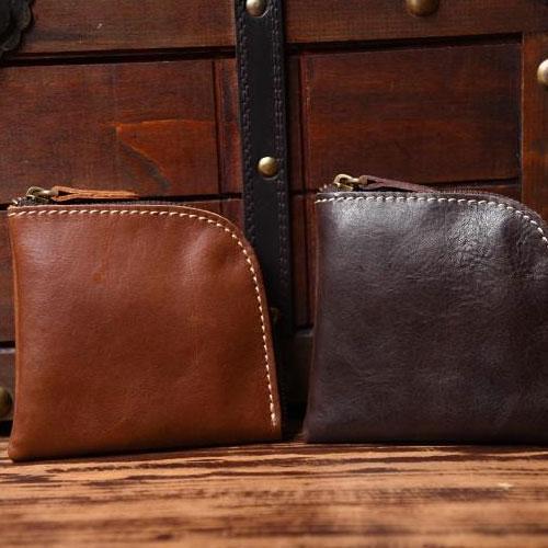 Handmade Leather Mens Cool Wallet Men Slim Wallets Front Pocket Wallet for Men