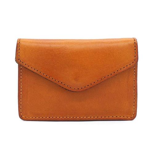 Leather Mens Envelope Front Pocket Wallet Card Wallet Cool Small Change Wallet for Men