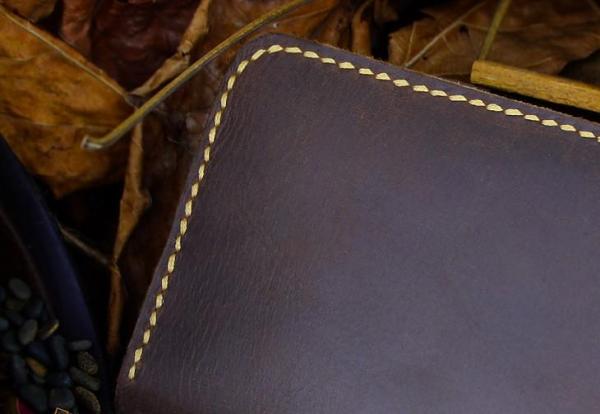 Handmade Leather Mens Cool Travel Long Wallet Card Holder Card Slim Clutch Wallets for Men