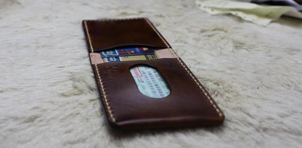 Leather Mens Slim Front Pocket Bifold Small Wallets License Wallet for Men