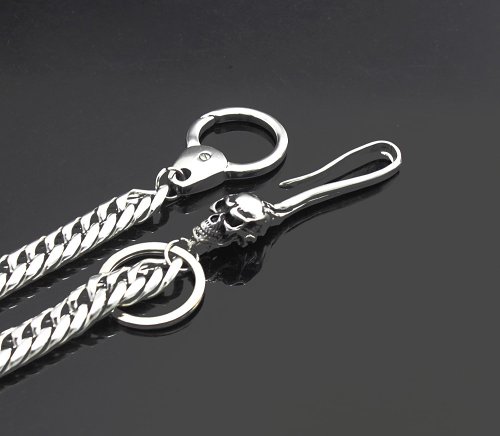 Solid Stainless Steel Skull Wallet Chain Cool Punk Rock Biker Trucker Wallet Chain Trucker Wallet Chain for Men