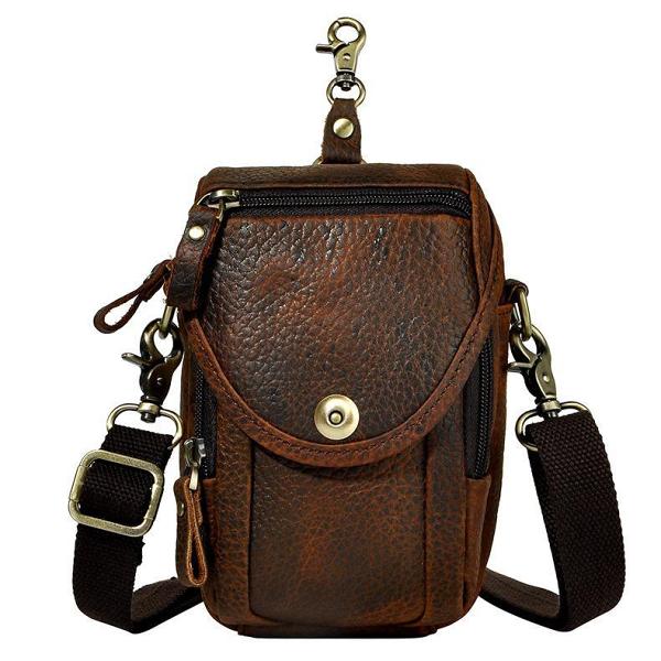 Leather Cell Phone Holster Belt Pouches for Men Waist Bag BELT BAG Shoulder Bag For Men