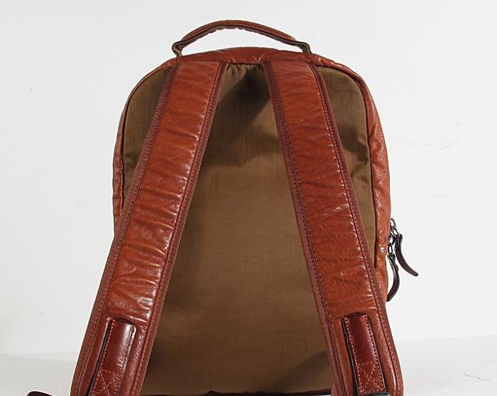 Handmade Leather Mens Cool Backpack Sling Bag Large Black Travel Bag Hiking Bag for men