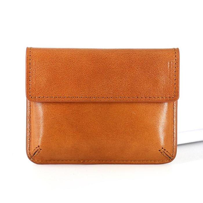 Leather Mens Card Wallet Slim Front Pocket Wallet Small Change Wallets for Men