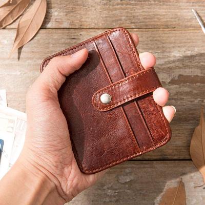 Leather Mens Card Holder Slim Front Pocket Wallet Card Wallets for Men