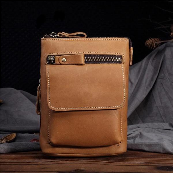 Cool Leather Cell Phone Holsters Belt Pouch for Men Waist Bag BELT BAG Shoulder Bag For Men