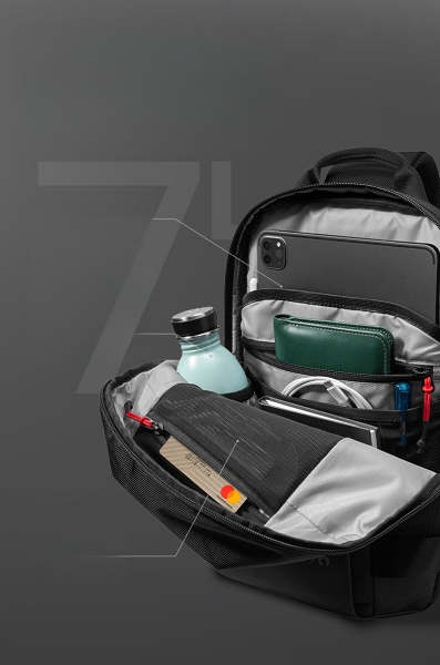 Black 14‘’ Laptop Large Sling Bag For Big Men 9L Sports Large Sling Bag For Men
