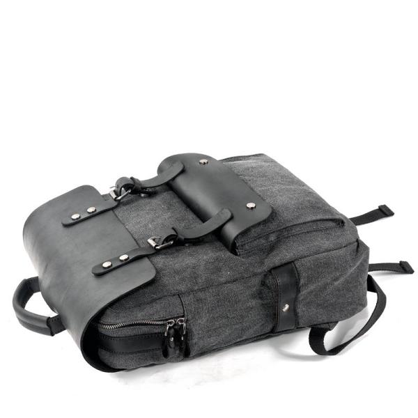 Cool Canvas Leather Womens Mens 15 Green Computer Backpack Black School Backpack College Backpack for Men