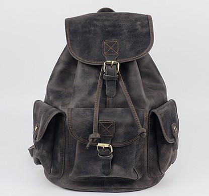 Vintage Mens Leather School Backpacks Satchel Backpack Leather Travel Backpack for Men