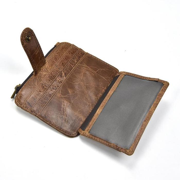 Cool Leather Mens Wallet Slim Wallet Card Front Pocket Wallet for Men