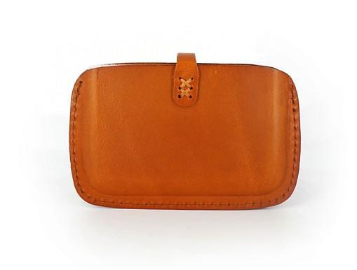 Handmade Leather Mens Card Wallet Front Pocket Wallets Small Wallets for Men