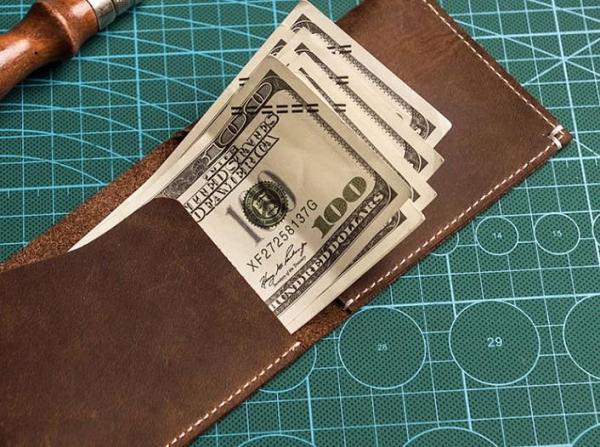 Leather Men Slim Small Wallet Bifold Small Vintage Wallet for Men