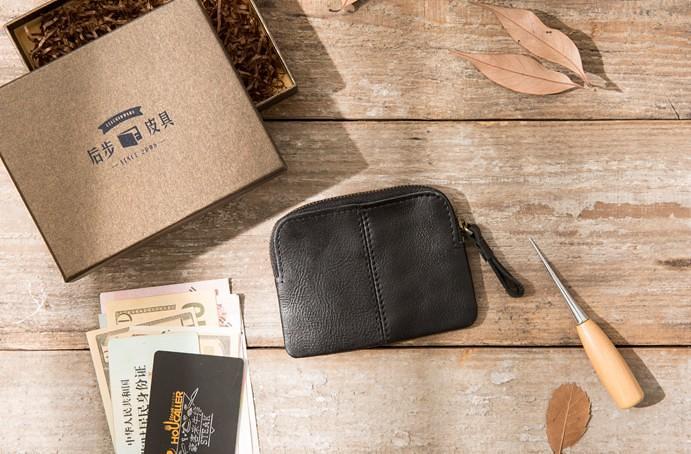 Leather Mens Coin Holders Slim Front Pocket Wallet Change Wallet for Men