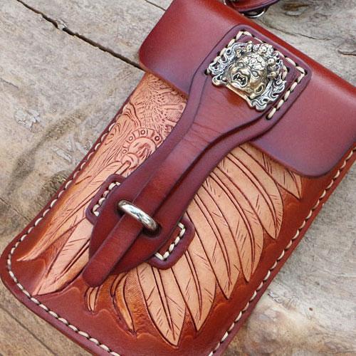 Leather Belt Pouch Mens Small Cases Waist Bag Hip Pack Belt Bag Fanny Pack Bumbag for Men