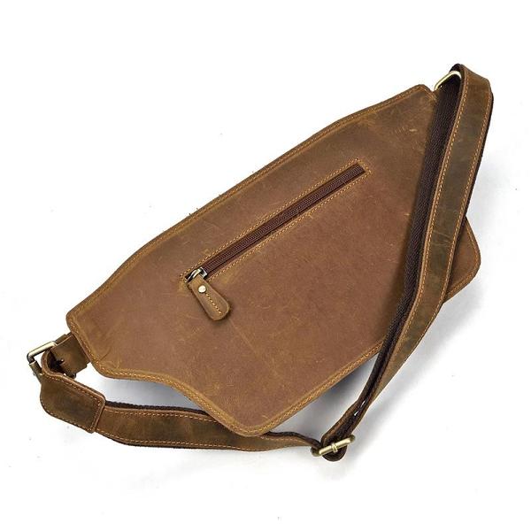 Vintage Leather Fanny Pack Mens Waist Bag Hip Pack Belt Bag for Men