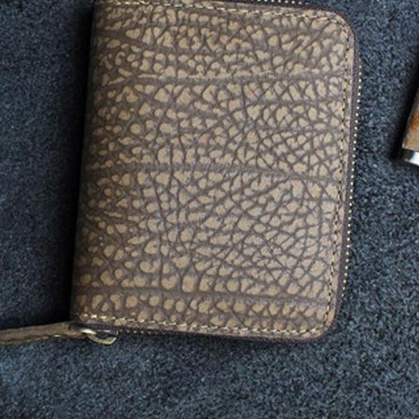 Handmade Leather Floral Mens Zipper Cool billfold Wallet Card Holder Small Card Slim Wallets for Men