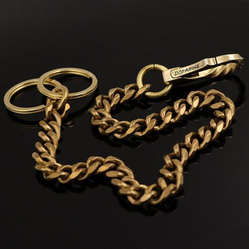 Cool Brass Mens 18‘’ Wallet Chain Pants Chain Gold Biker Wallet Chain For Men