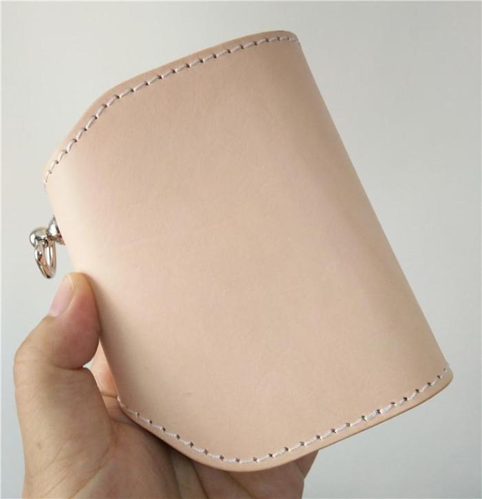 Handmade Mens Leather Small Biker Chain Wallet Cool billfold Biker Wallet with Chains