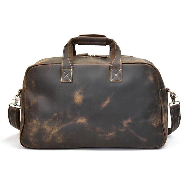 Cool Leather Vintage Mens Weekender Bag Travel Bag Duffle Bag for Men