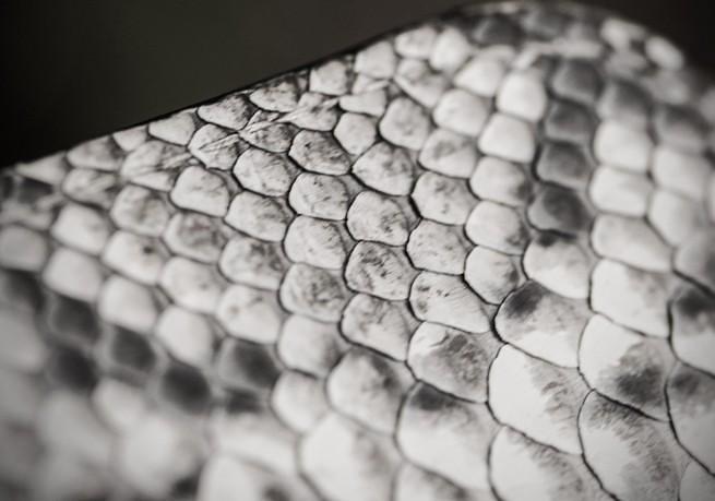 Handmade Leather Boa Skin Tooled Mens billfold Wallet Cool Slim Wallet Biker Wallet for Men