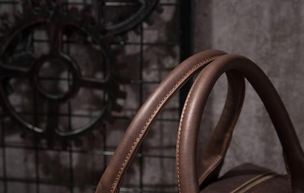 Cool Coffee Leather Mens Briefcase Work Handbag 15inch Laptop Bag Business Bag for Men