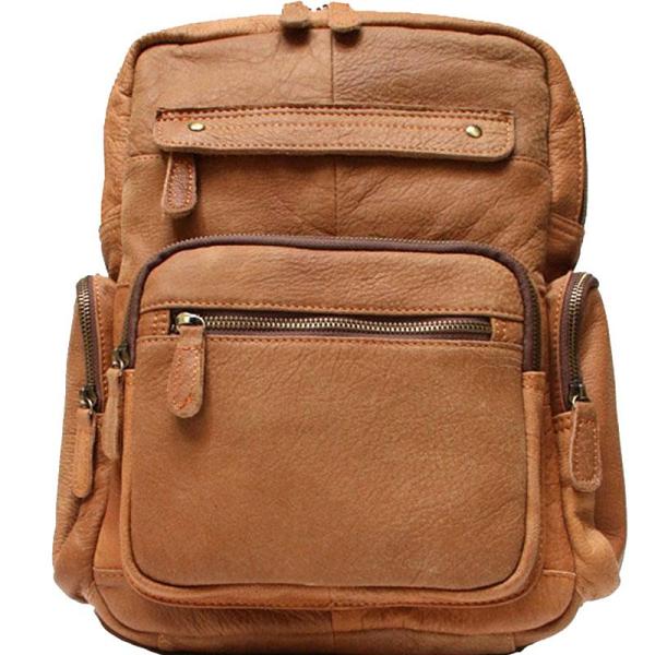 Cool Brown Mens Leather Backpack Travel Backpacks School Backpacks for men
