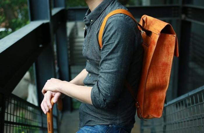 Leather Mens School Backpacks Travel Backpacks Laptop Backpack for men